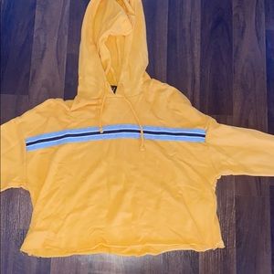 yellow cropped sweatshirt